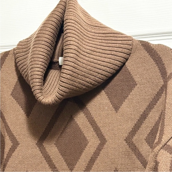 Aritzia Babaton Guell Sweater Merino Wool Turtleneck Pinecone Brown Cocoa Small - Picture 6 of 13